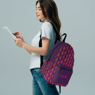 Sac À Dos Imprimé Attentes de raisin Super Disco violet