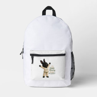 Sac À Dos Imprimé Autocollant de lapin d'étirement du matin