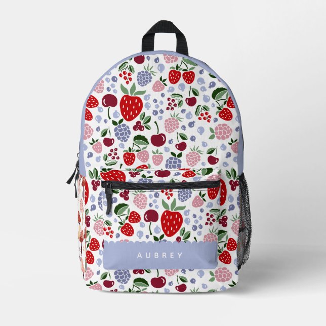 Sac À Dos Imprimé Baies et cerises Motif modernes (Recto)
