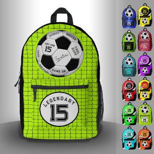 Sac À Dos Imprimé Ballon de Football Personnalisé Anniversaire    Âg