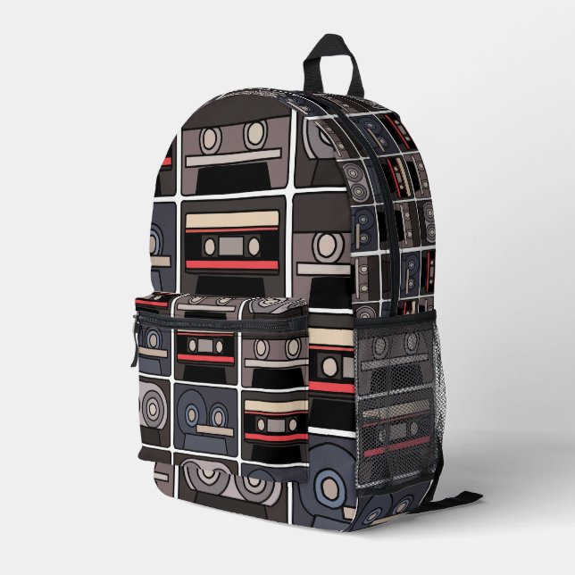 Sac À Dos Imprimé Bande de cassettes Musique rétro (Coin arrière droit)