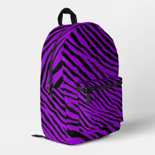 Sac À Dos Imprimé Bandes de zèbre pourpre et noir