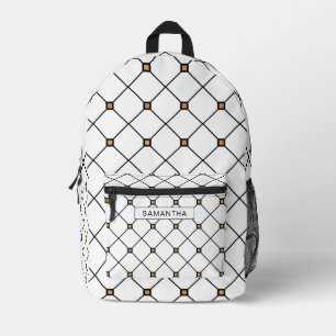 Sac À Dos Imprimé Bandes diagonales noires et blanches