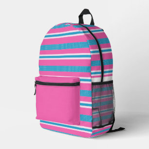 Sac À Dos Imprimé Bandes et Pois