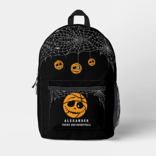 Sac À Dos Imprimé Basket d'Halloween Ball Trick ou Basketball Annive