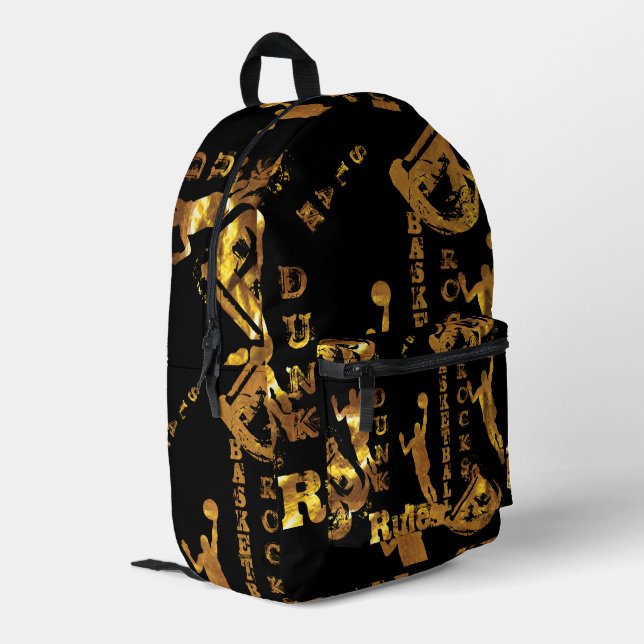 SAC À DOS IMPRIMÉ BASKETBALL (Coin arrière gauche)