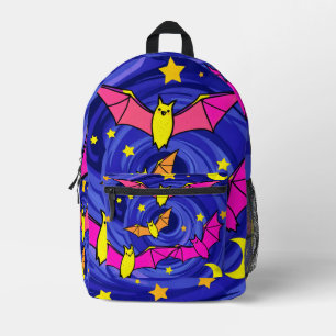 Sac À Dos Imprimé Bat à cartons colorés mignonne Halloween étoile nu