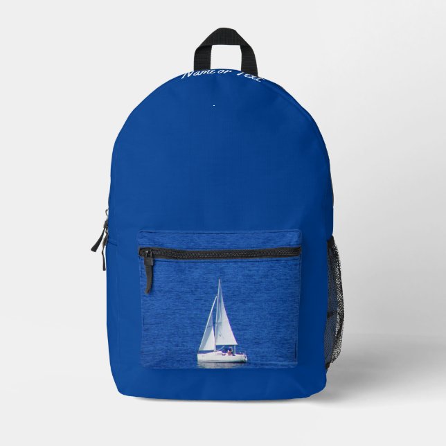 Sac à dos imprimé bateau à voile (Recto)
