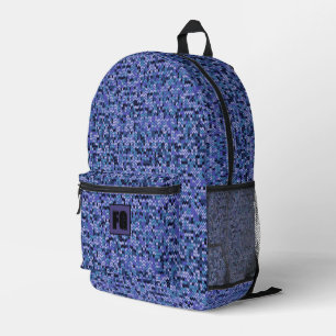 Sac À Dos Imprimé Beau, motif tricot, tricoté, bleu et