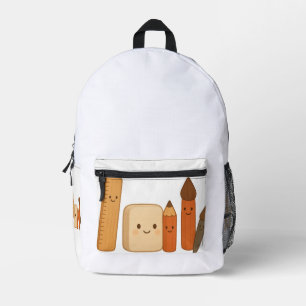 Sac À Dos Imprimé Beau Outils Scolaires - Très Transparent
