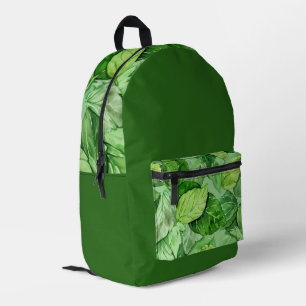 Sac À Dos Imprimé Beaux Feuilles verts tropicaux seulement