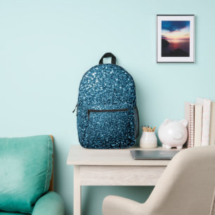 Sac À Dos Imprimé Bébé bleu clair faux parties scintillant scintille
