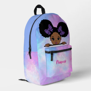 Sac À Dos Imprimé Bébé fille bleu personnalisé