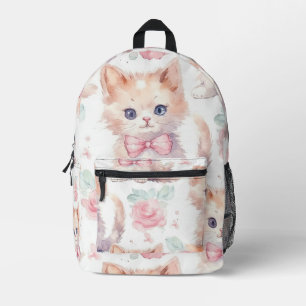 Sac À Dos Imprimé Bébé rose et blanc doux Imprimer