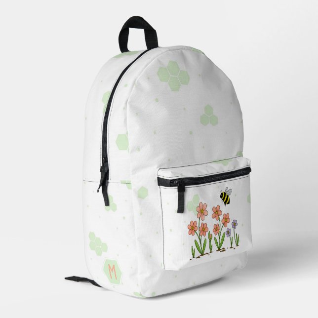 Sac À Dos Imprimé Bee Happy Garden (Coin arrière gauche)