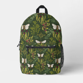 Sac À Dos Imprimé Bees and Foliage Backpack
