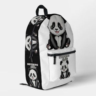Sac À Dos Imprimé Belle Noire & Blanc Classique Panda Art
