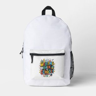 Sac À Dos Imprimé Bienvenue de retour à l'école Premier jour de cl