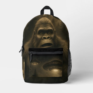 Sac À Dos Imprimé Bigfoot Sasquatch Alien UFO Funny