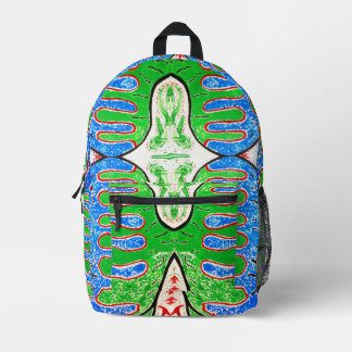 Sac À Dos Imprimé "BioForms" Abstract Pattern Backpack