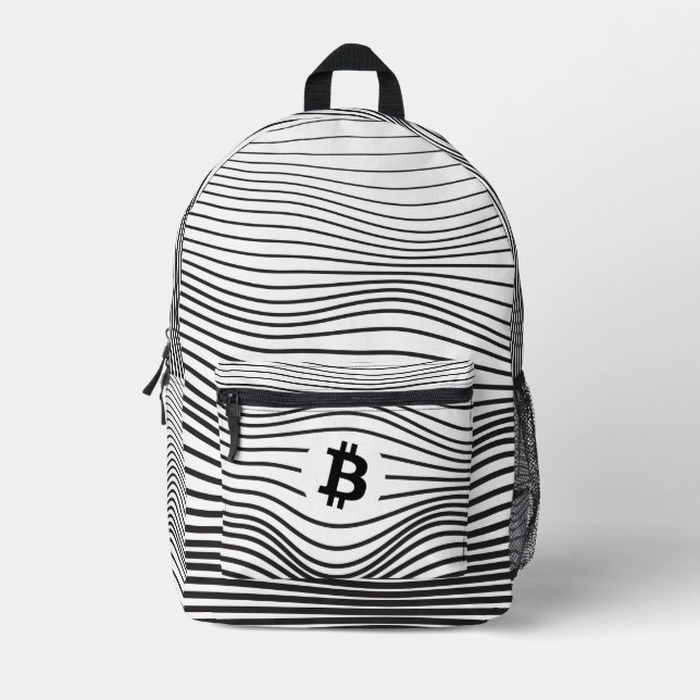 Sac À Dos Imprimé Bitcoin Force (White)  (Recto)