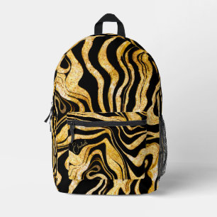 Sac À Dos Imprimé Black & Gold Parties scintillant Zebra Ajouter vot