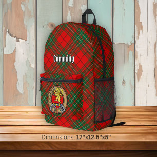 Sac À Dos Imprimé Blason de Clan Cumming sur tartan