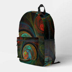 Sac À Dos Imprimé Bleu de renaissance Art Abstrait