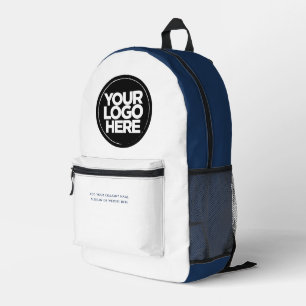Sac À Dos Imprimé Bleu   Logo et texte personnalisés