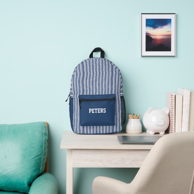 Sac À Dos Imprimé Bleu personnalisé (Insitu)