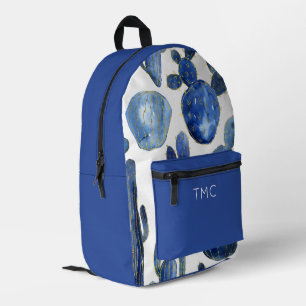 Sac À Dos Imprimé Blue Cactus Gold White Desert Travel Fun