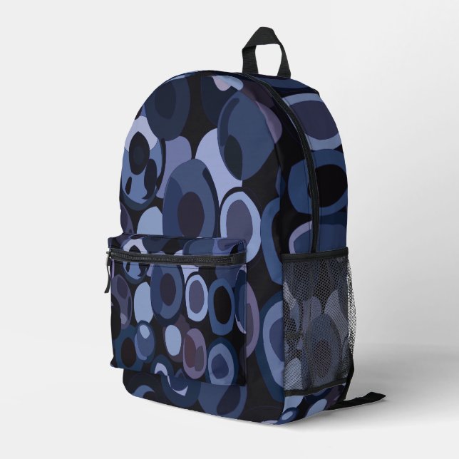 Sac À Dos Imprimé Blueberry moderne Abstrait (Coin arrière droit)