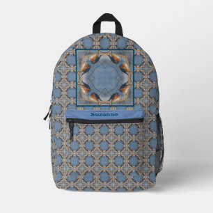 Sac À Dos Imprimé Bluebird Nature Abstrait Personnalisé