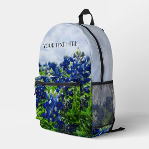 Sac À Dos Imprimé Bluebonnets Blue Flowers Texas texan Floral