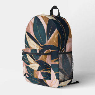 Sac À Dos Imprimé Blush Pink Gold Boho Collection Feuille tendance