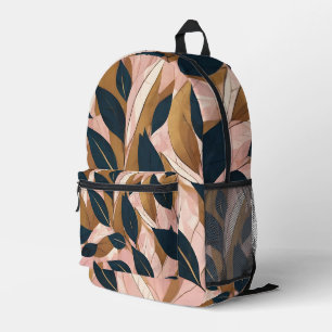 Sac À Dos Imprimé Blush Pink Gold Boho Collection Feuille tendance
