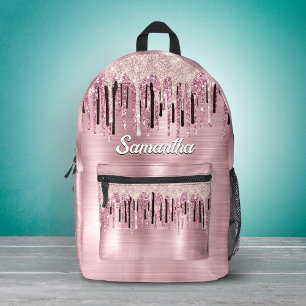 Sac À Dos Imprimé Blush rose chic monogramme qui dégouline