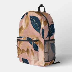 Sac À Dos Imprimé Blush Rose or Boho Feuilles Collection populaire