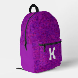 Sac À Dos Imprimé Boho Rustique Texturé Bois violet personnalisé