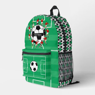 Sac À Dos Imprimé Boule de football et joueurs personnalisés