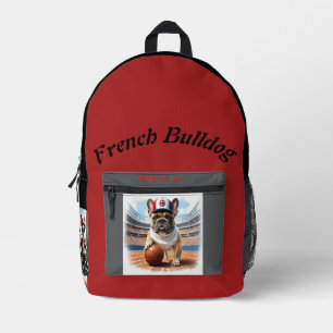 Sac À Dos Imprimé Bouledogue français Basketball Bulldogue Fête des