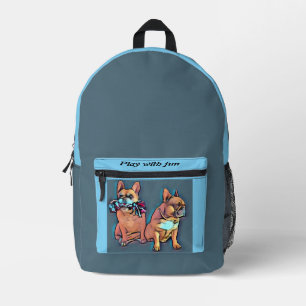 Sac À Dos Imprimé Bouledogue français deux amis French Bulldog
