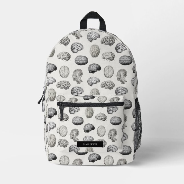 Sac À Dos Imprimé Brain Anatomy Biology Illustrations (Recto)