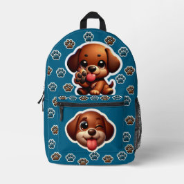 Sac À Dos Imprimé Brown Puppy Sticker Backpack