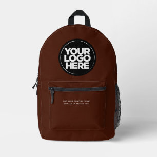 Sac À Dos Imprimé Brun Logo et texte personnalisés