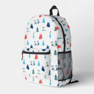 Sac À Dos Imprimé cacahuètes   Ski d'hiver Motif des pistes