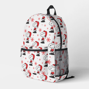 Sac À Dos Imprimé cacahuètes   Snoopy Santa Claus