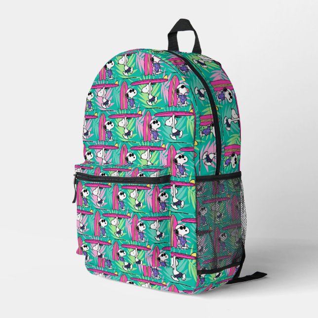 Sac À Dos Imprimé cacahuètes | Snoopy Turquoise Surf Motif (Coin arrière droit)