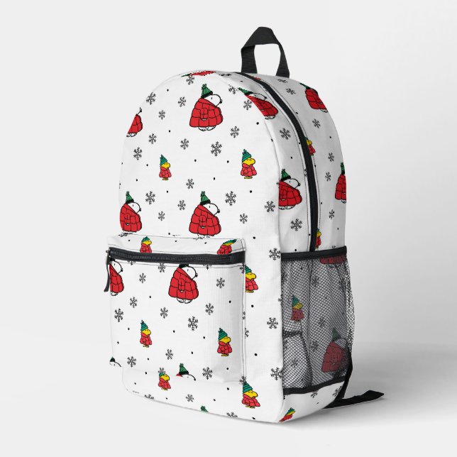 Sac À Dos Imprimé cacahuètes | Veste Snoopy Red Puffer (Coin arrière droit)