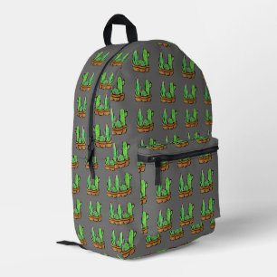 Sac À Dos Imprimé Cactus cactus succulents gris motif